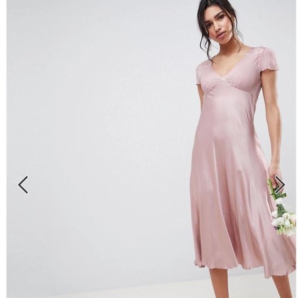 Jones New York Dresses & Skirts - JONES NEW YORK Pink Lilac Silk Flounce Dress